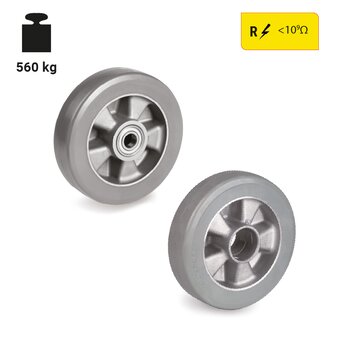 TR-62ESD-W-ESD TR-Roll polyurethaan wielen, extra dik